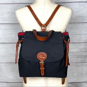DOONEY & BOURKE Black Nylon Flap Backpack